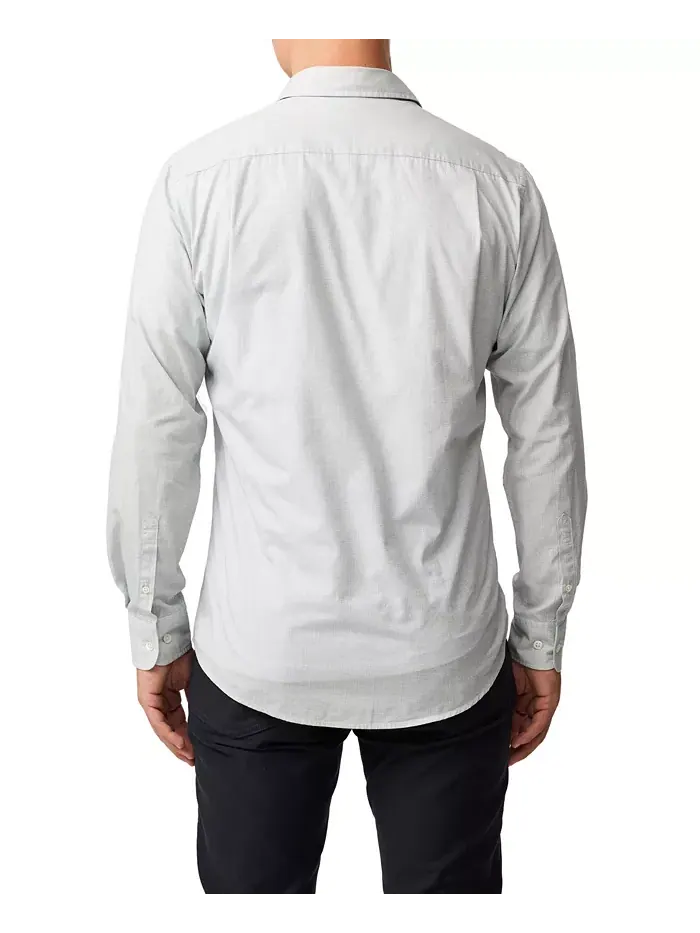 Мужская рубашка Mount Riley с длинным рукавом Slim Fit Rodd & Gunn — изображение 5 из 6, зеленый