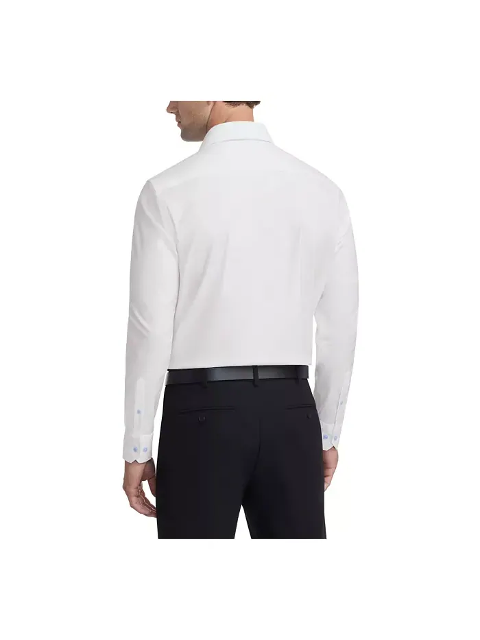 Мужская классическая рубашка Slim Fit без глажки Ted Baker — изображение 2 из 5, белый