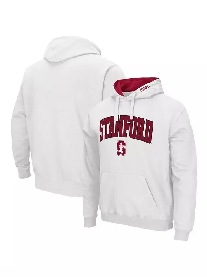 Мужская толстовка с капюшоном Stanford Cardinal Arch Logo 3.0 Colosseum — изображение 1 из 6, белый
