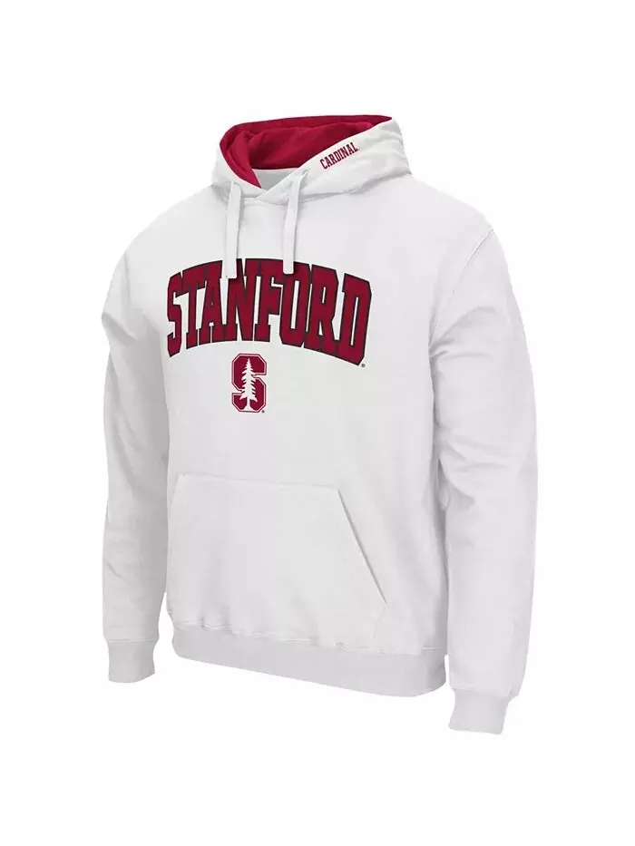 Мужская толстовка с капюшоном Stanford Cardinal Arch Logo 3.0 Colosseum — изображение 3 из 6, белый