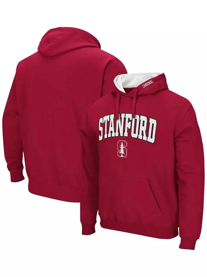 Мужская толстовка с капюшоном Stanford Cardinal Arch Logo 3.0 Colosseum — изображение 4 из 6, белый