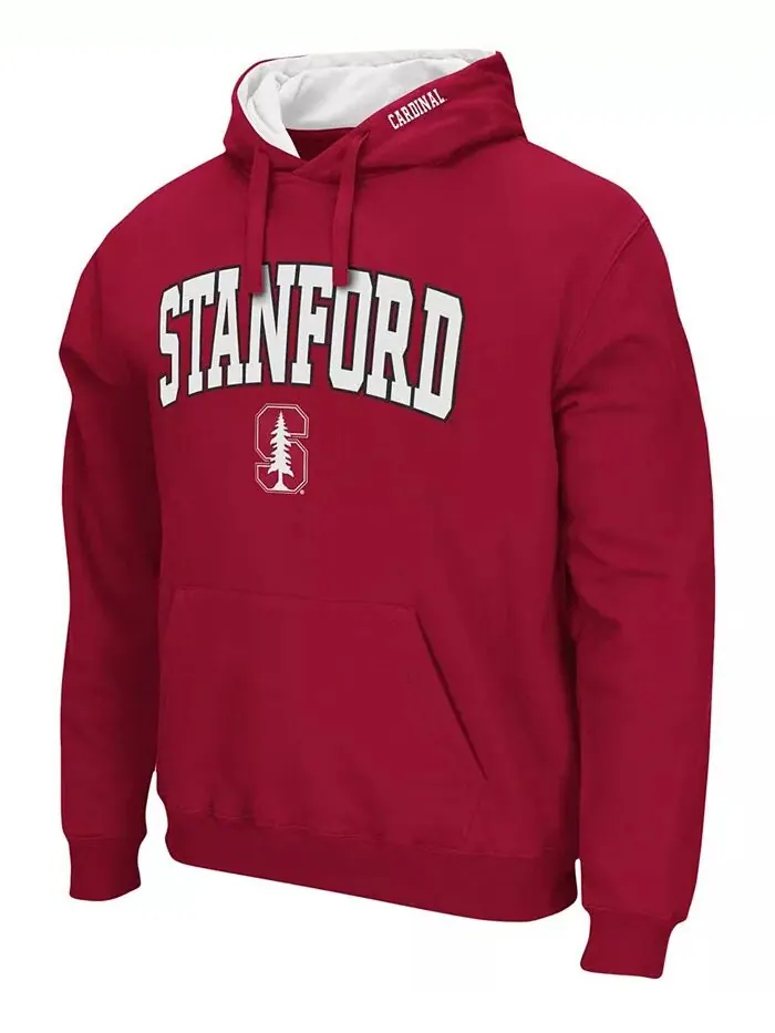 Мужская толстовка с капюшоном Stanford Cardinal Arch Logo 3.0 Colosseum — изображение 5 из 6, белый