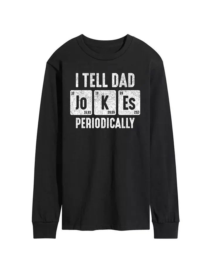 Мужская футболка с длинным рукавом I Tell Dad Jokes Periodically AIRWAVES — изображение 1 из 3, черный