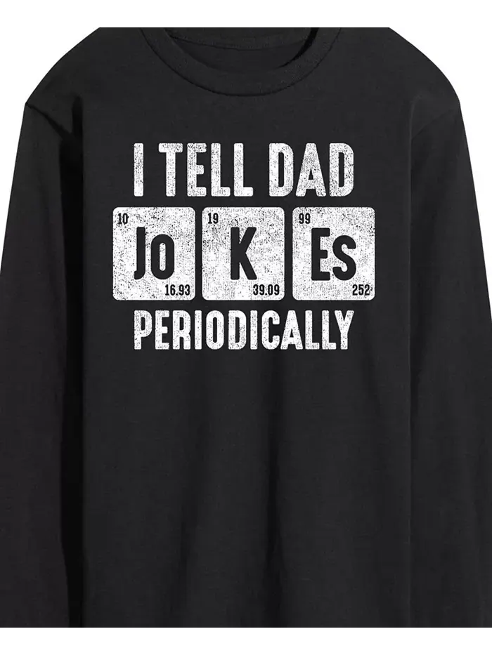 Мужская футболка с длинным рукавом I Tell Dad Jokes Periodically AIRWAVES — изображение 2 из 3, черный