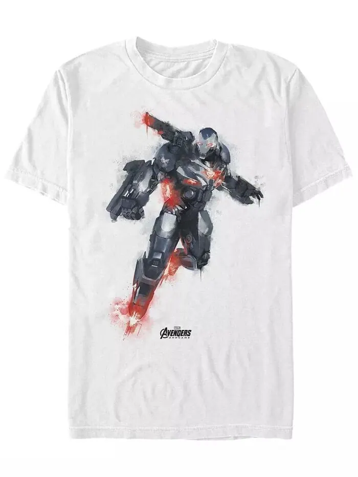 Футболка с коротким рукавом для мужчин Marvel Avengers Endgame Dripping Paint War Machine Fifth Sun — изображение 1 из 1