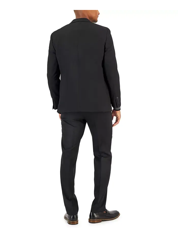 Мужские костюмы Flex Plain Slim Fit Van Heusen — изображение 2 из 12, глубокий черный