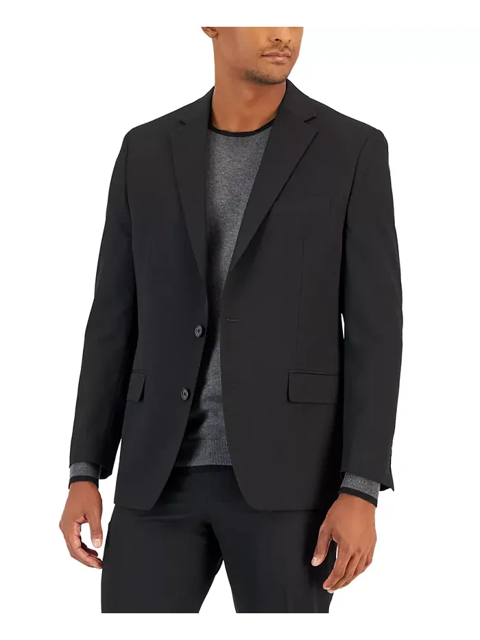 Мужские костюмы Flex Plain Slim Fit Van Heusen — изображение 4 из 12, глубокий черный