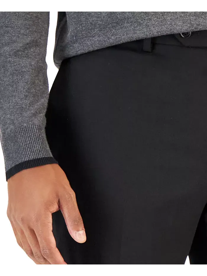 Мужские костюмы Flex Plain Slim Fit Van Heusen — изображение 8 из 12, глубокий черный
