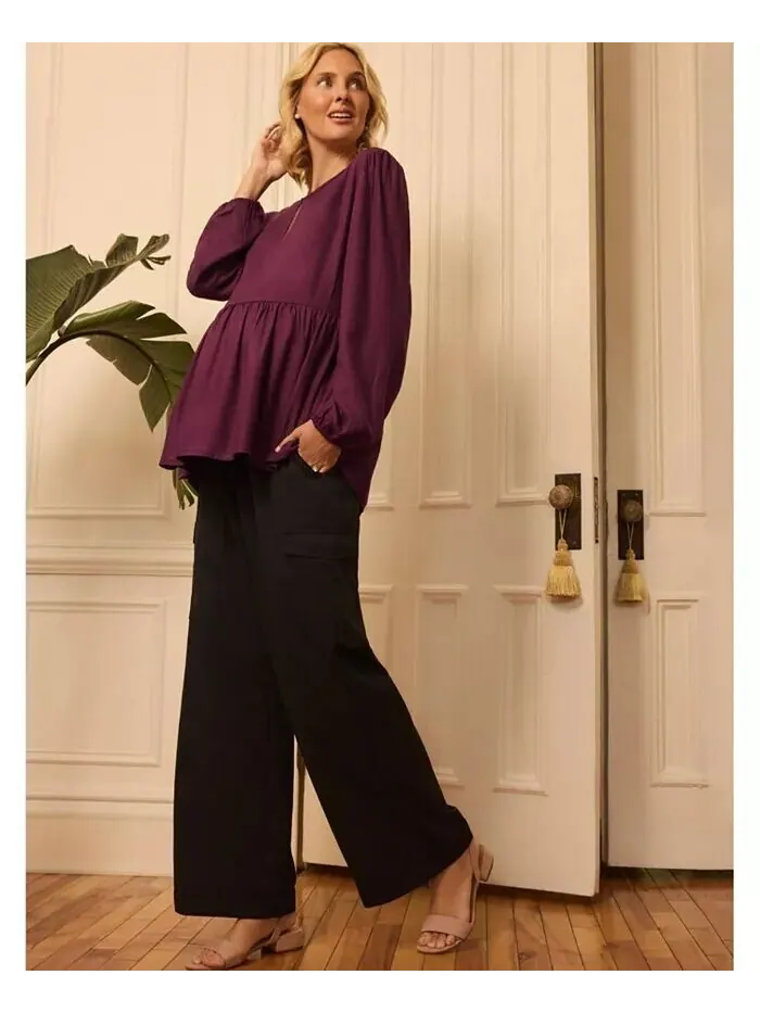 Женские брюки-карго свободного кроя Under the Belly Utility - Материнство Motherhood Maternity — изображение 4 из 4, черный