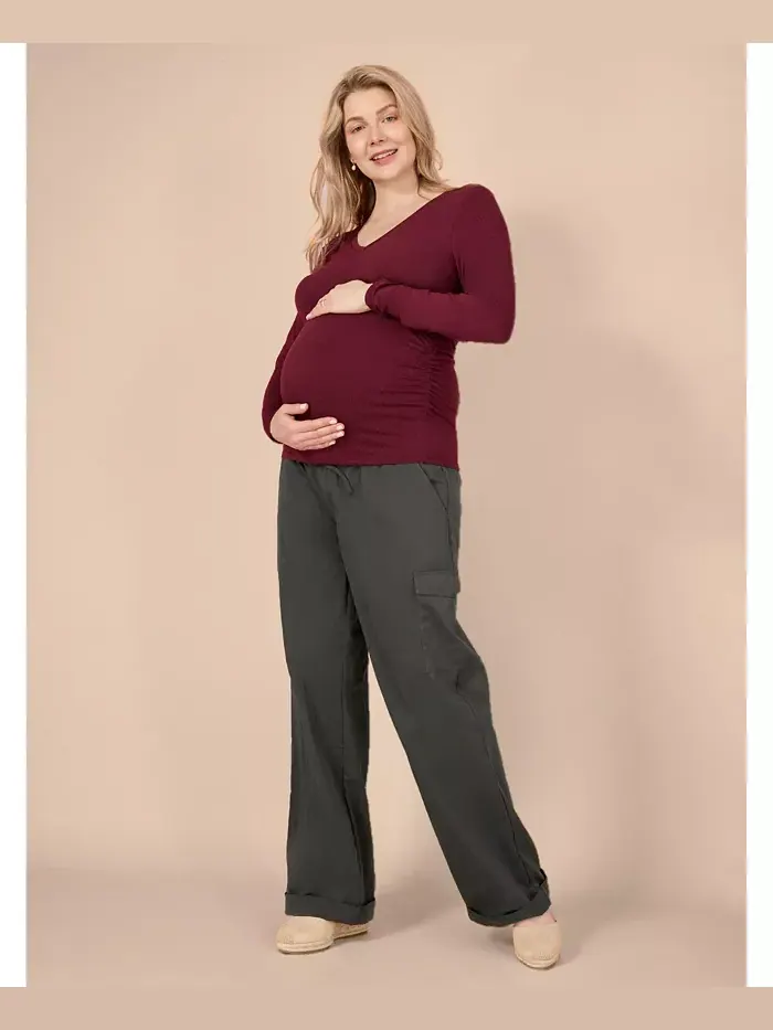 Удобные брюки-карго свободного кроя для беременных под живот – Motherhood Motherhood Maternity — изображение 3 из 5