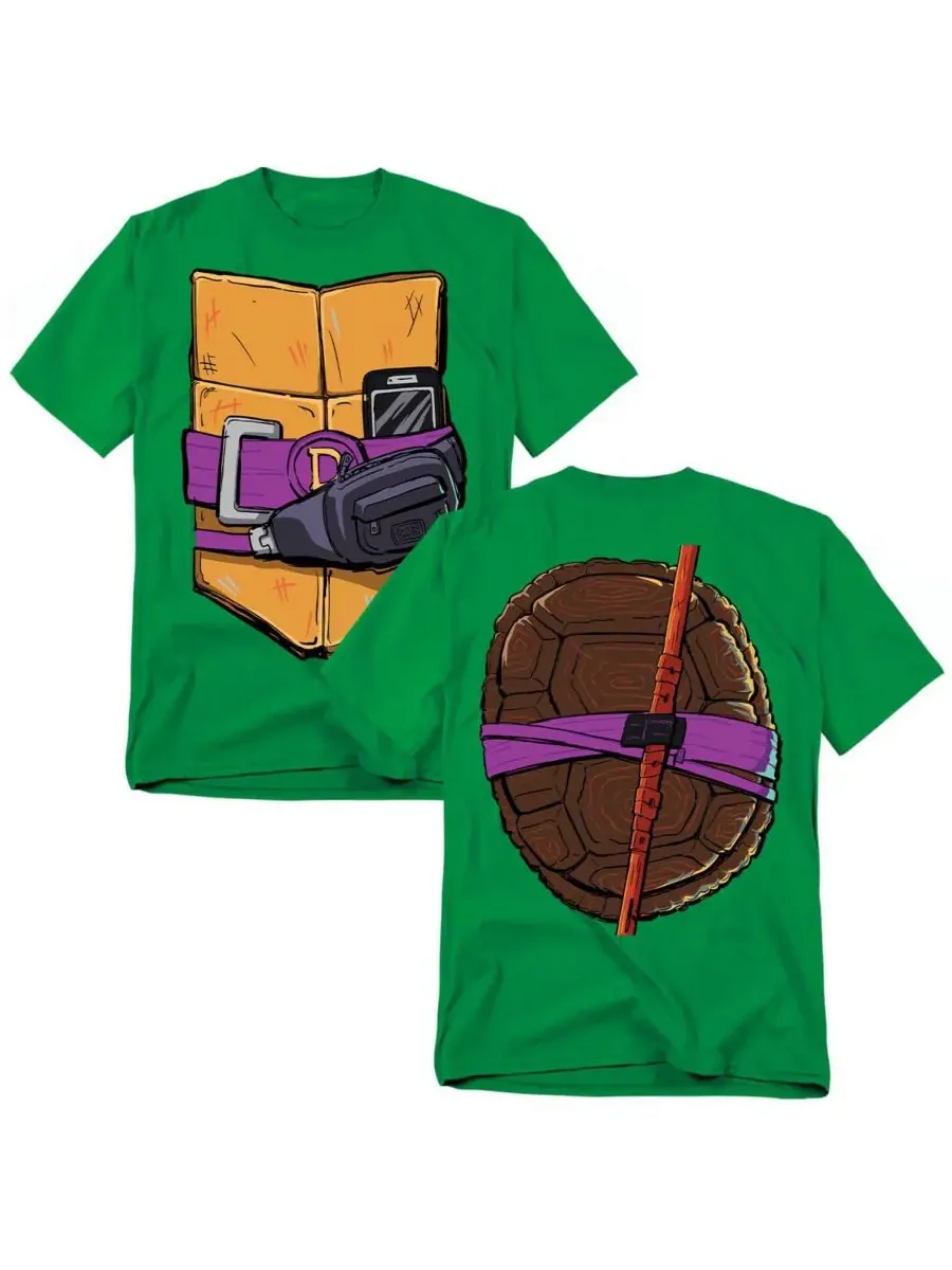 Футболка Big & Tall Mayhem Donatello Shell с изображением передней и задней части Teenage Mutant — изображение 1 из 3