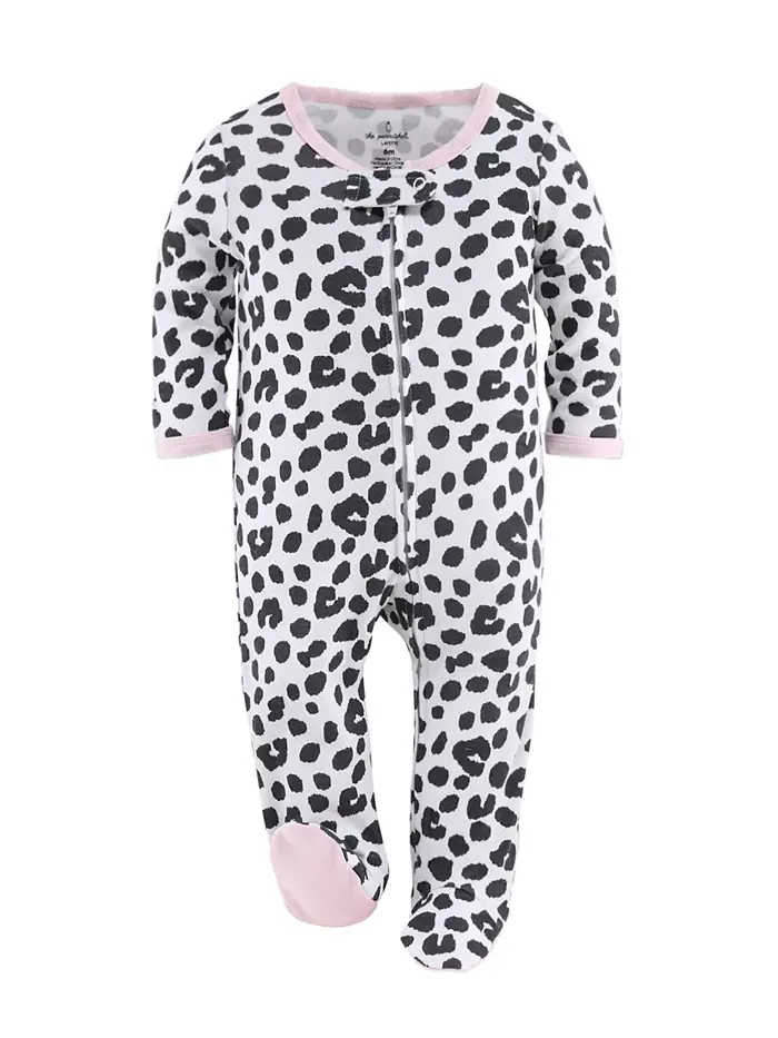 Комплект пижам Sleep n Play Footed для девочек, 6-9 месяцев, для новорожденных, 3 шт The Peanutshell — изображение 2 из 7