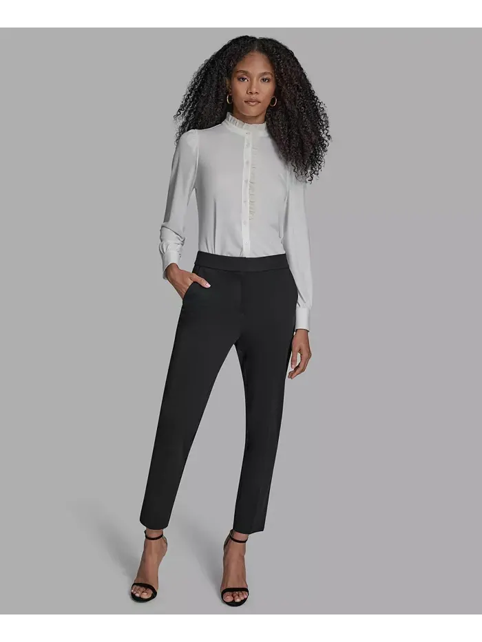 Женские облегающие брюки с высокой талией BCBG — изображение 1 из 6, черный