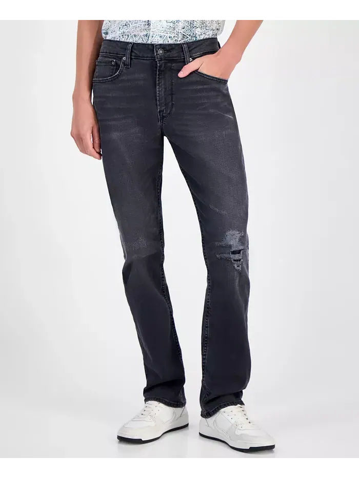 Матео Regular Straight Fit джинсы в темной стирке Guess — изображение 2 из 4, серый