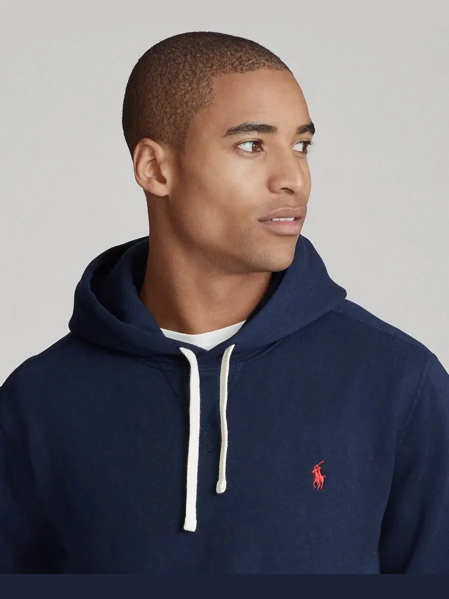Мужская флисовая толстовка с капюшоном Polo Ralph Lauren — изображение 2 из 4, темно-синий