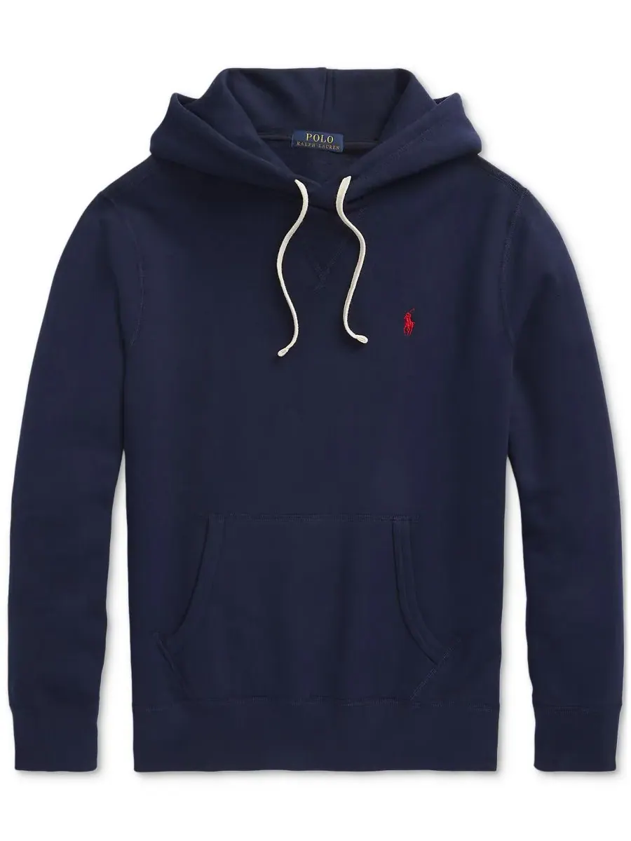 Мужская флисовая толстовка с капюшоном Polo Ralph Lauren — изображение 4 из 4, темно-синий