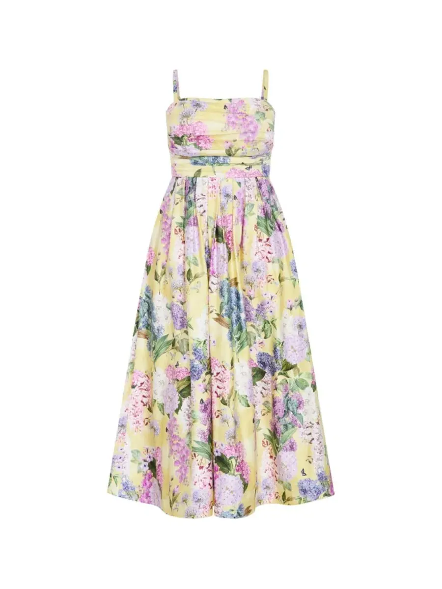 Женское длинное платье без рукавов Rosalee с принтом CITY CHIC, Lemon Hydrangea — изображение 4 из 4