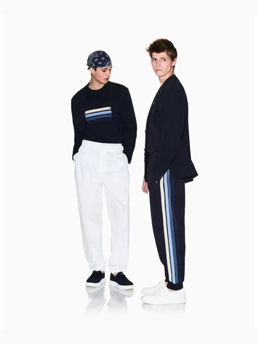 Мужская футболка с коротким рукавом и четырьмя полосками A|X Armani Exchange — изображение 2 из 4, глубокий темно-синий