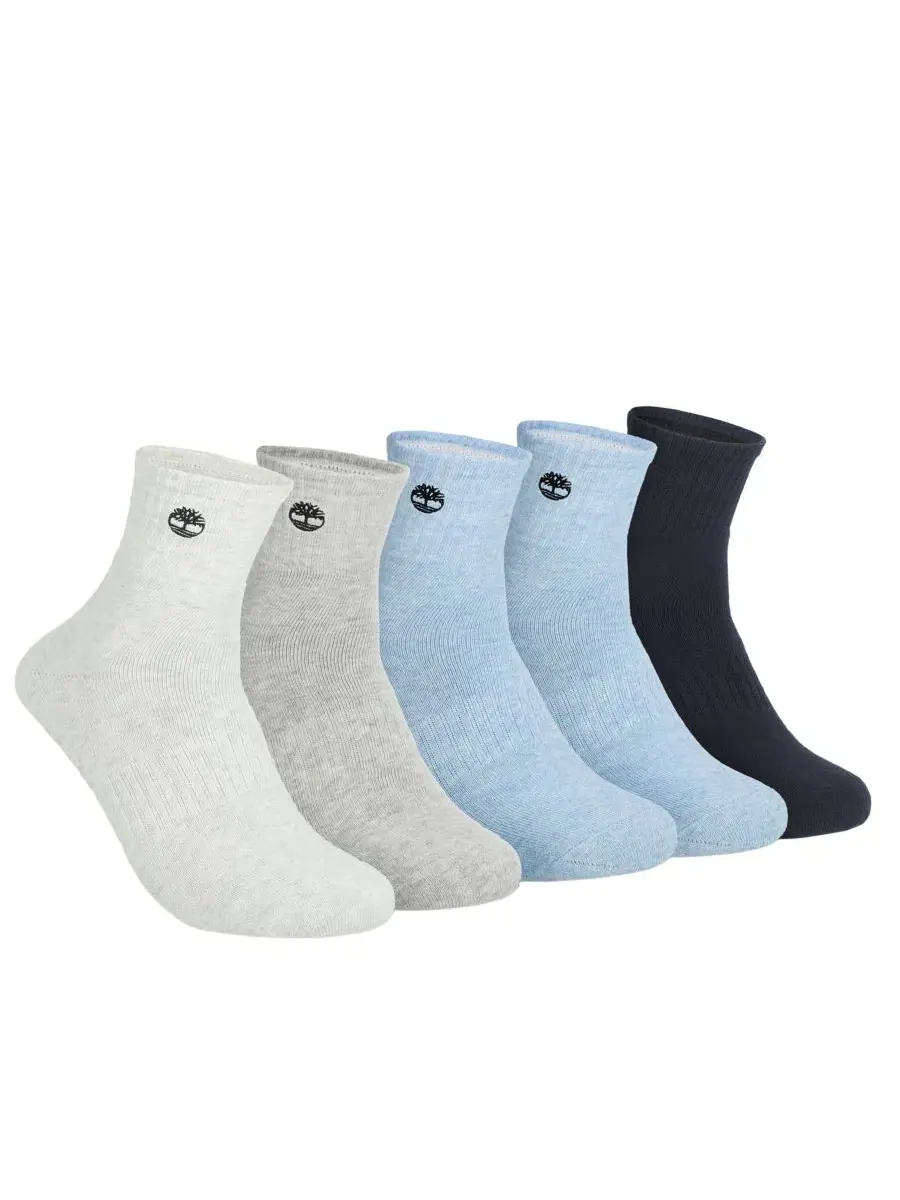 Мужские носки Rivington Quarter Socks (5 пар в упаковке) Timberland — изображение 1 из 3, светлый синий