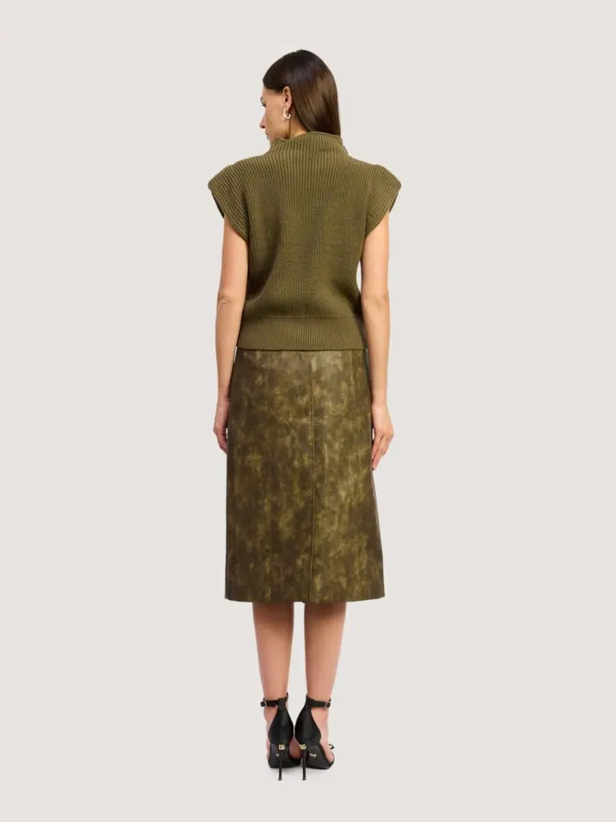 Свитер Karalie Mock-Neck Knit En Saison — изображение 4 из 4, оливковый