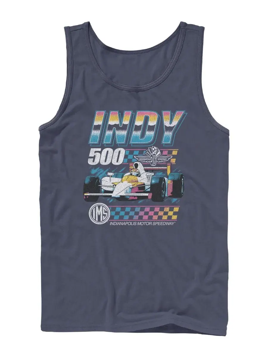 Футболка без рукавов с принтом Indy 500 Retro Race Car Fifth Sun — изображение 1 из 3, темно-синий