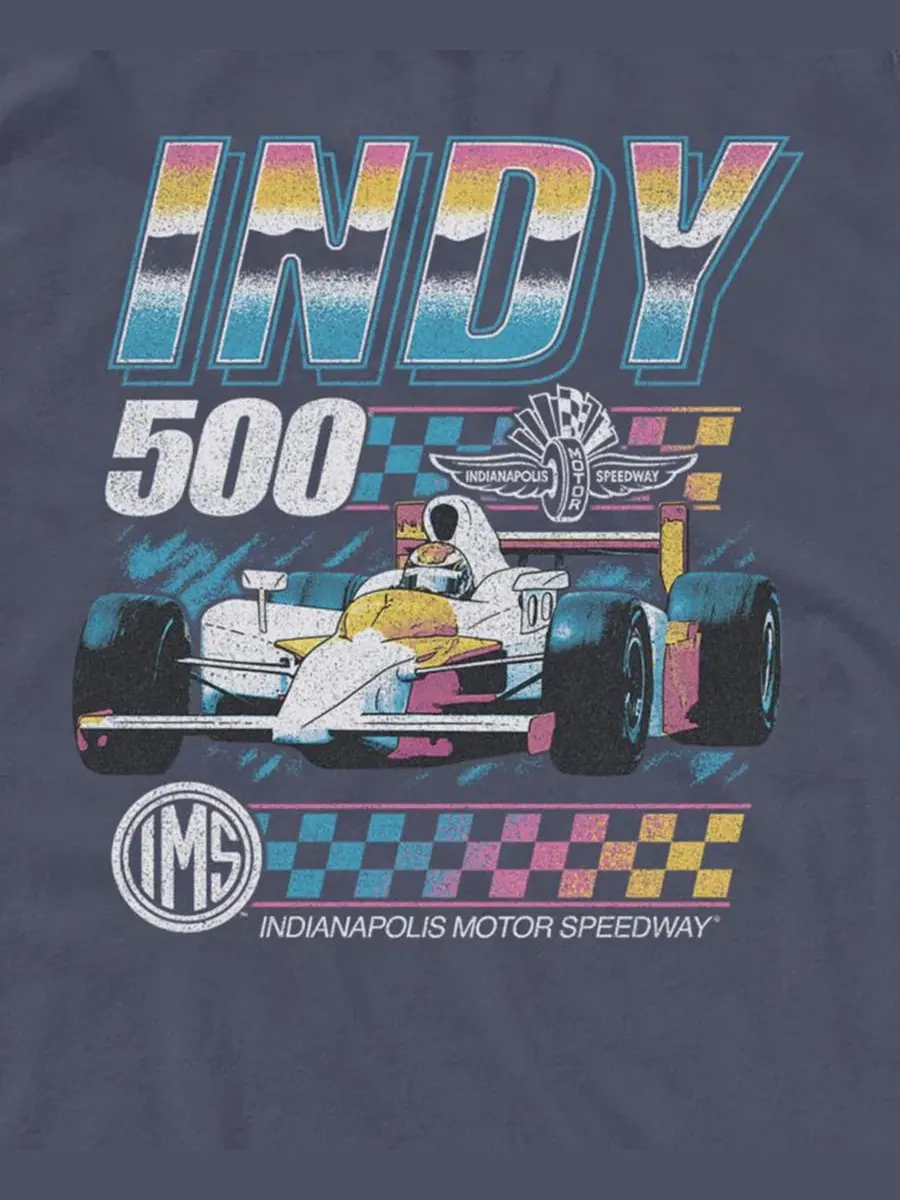 Футболка без рукавов с принтом Indy 500 Retro Race Car Fifth Sun — изображение 3 из 3, темно-синий