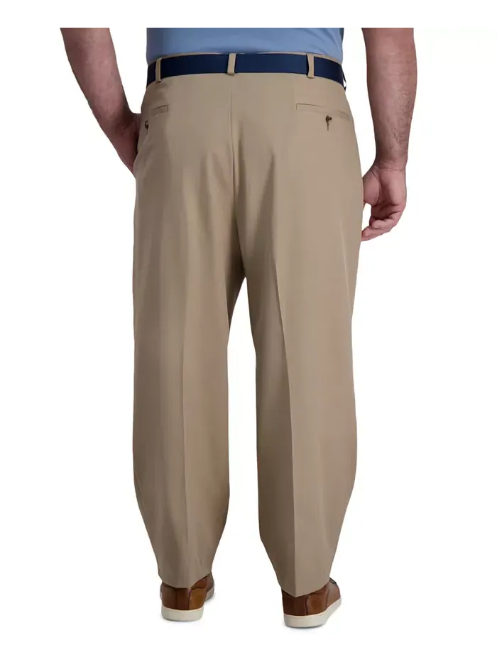 Брюки Big & Tall Cool Right Performance Flex Classic Fit с защипами Haggar — изображение 2 из 7, бежевый