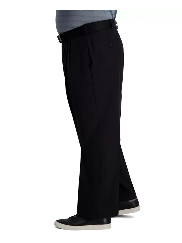 Брюки Big & Tall Cool Right Performance Flex Classic Fit с защипами Haggar — изображение 3 из 7, черный