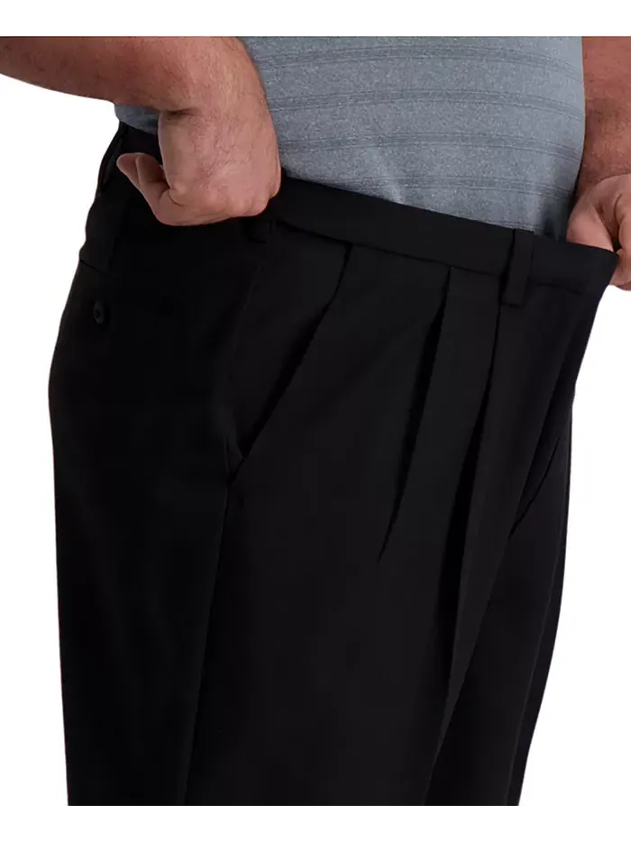 Брюки Big & Tall Cool Right Performance Flex Classic Fit с защипами Haggar — изображение 4 из 7, черный