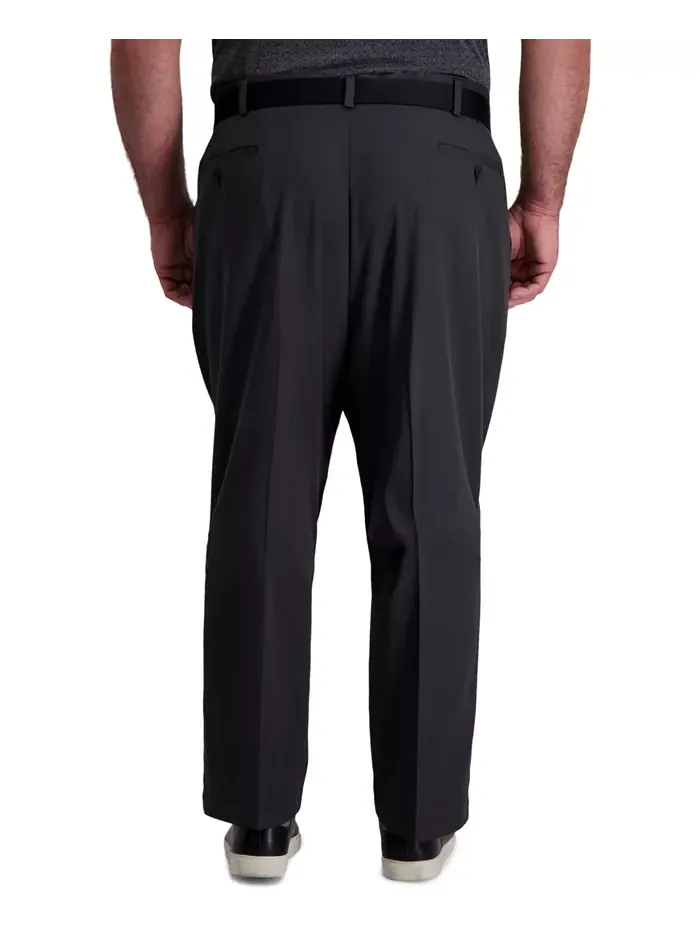Брюки Big & Tall Cool Right Performance Flex Classic Fit с защипами Haggar — изображение 2 из 7, темный серый