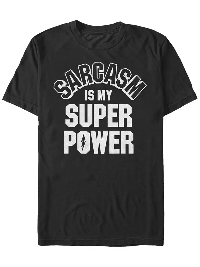 Мужская футболка с коротким рукавом Sarcasm Powers Fifth Sun — изображение 1 из 1, черный