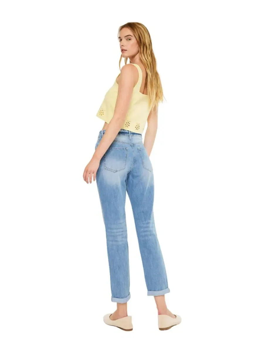 Женские джинсы Bridget Ultra High Rise Mom Jeans Kancan — изображение 6 из 7, светлая стирка