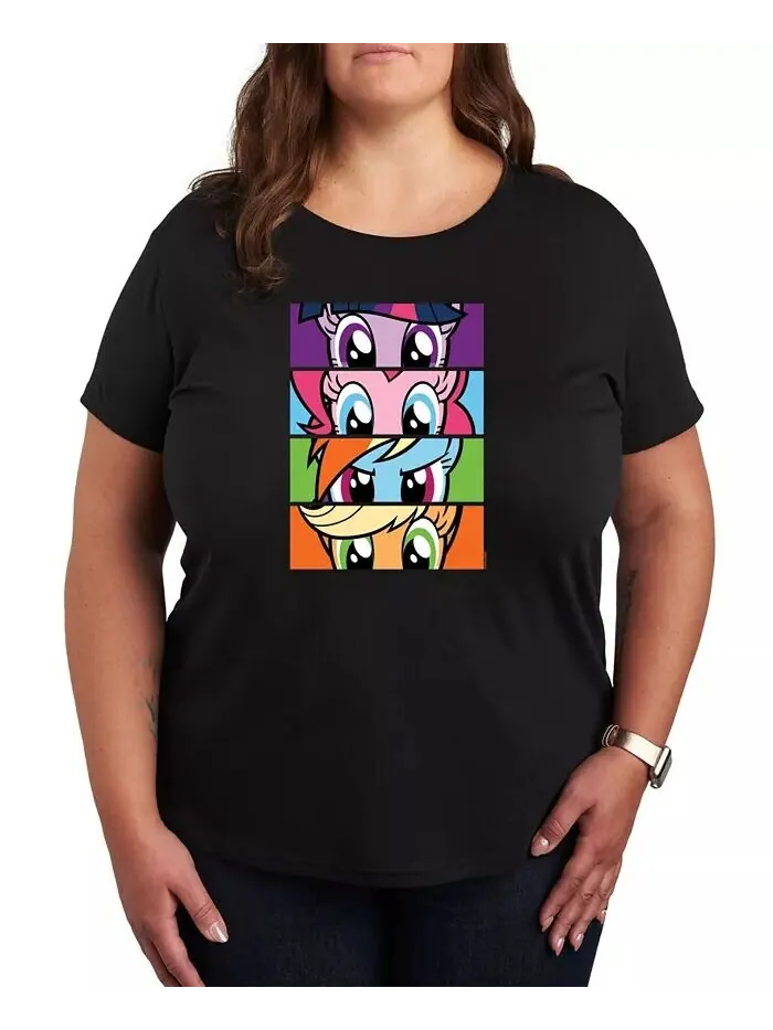 Модная футболка большого размера с рисунком My Little Pony Hybrid Apparel — изображение 1 из 3, черный