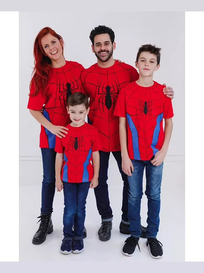 Футболка для мальчиков Marvel в стиле семейного косплея Spider-Man — изображение 2 из 6, красный