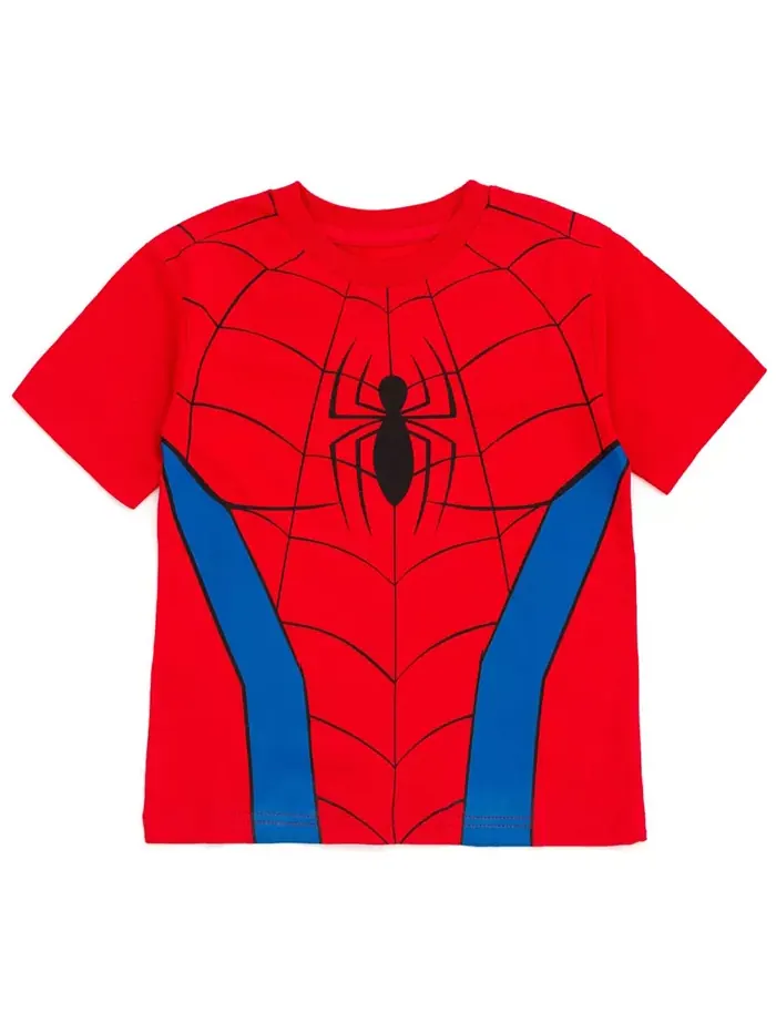 Футболка для мальчиков Marvel в стиле семейного косплея Spider-Man — изображение 4 из 6, красный