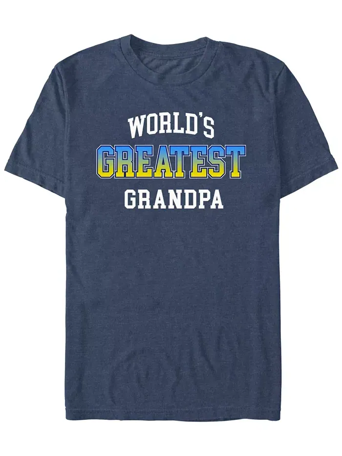 Мужская футболка с коротким рукавом Greatest Grandpa Fifth Sun — изображение 1 из 3, темно-синий