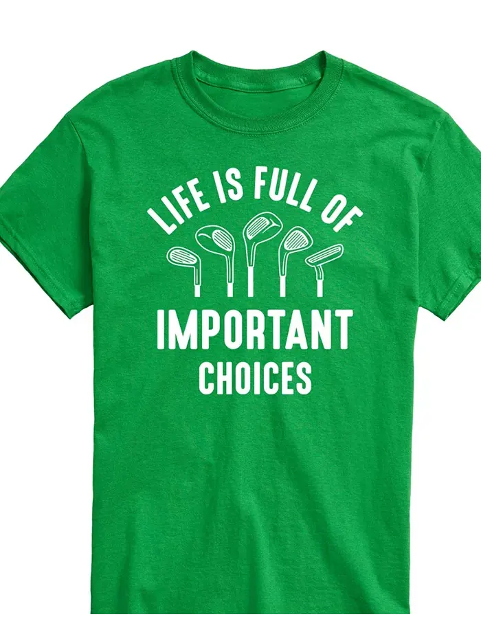 Мужская футболка с коротким рукавом Life Is Full of Important Choices Golf AIRWAVES — изображение 2 из 3, зеленый