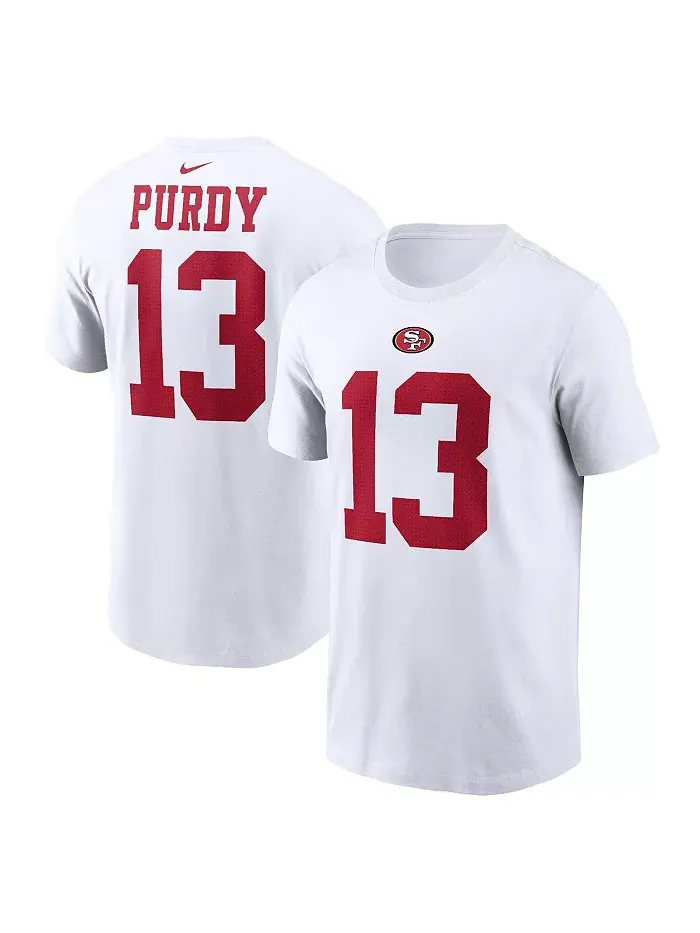 Мужская футболка с именем и номером игрока Brock Purdy, San Francisco 49ers — изображение 1 из 2, белый