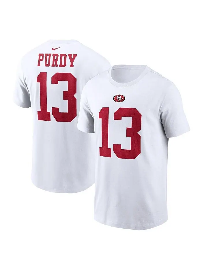 Мужская белая футболка Brock Purdy San Francisco 49ers с именем и номером игрока Nike — изображение 1 из 2, белый