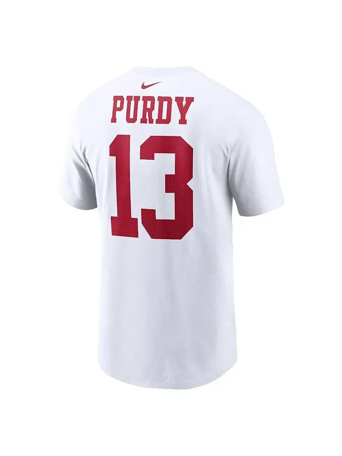 Мужская белая футболка Brock Purdy San Francisco 49ers с именем и номером игрока Nike — изображение 2 из 2, белый