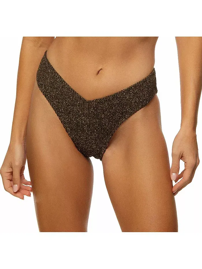 Женские классические плавки бикини с V-образным вырезом и люрексом Guria Beachwear