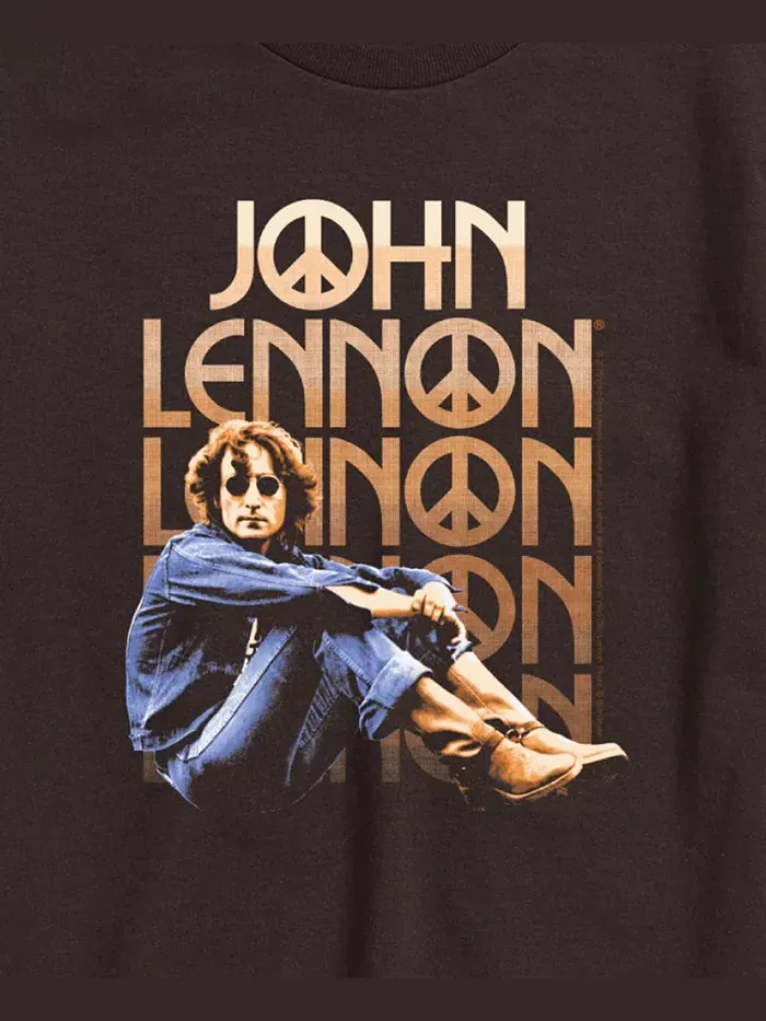 Мужская футболка John Lennon с коротким рукавом Airwaves — изображение 2 из 3, коричневый