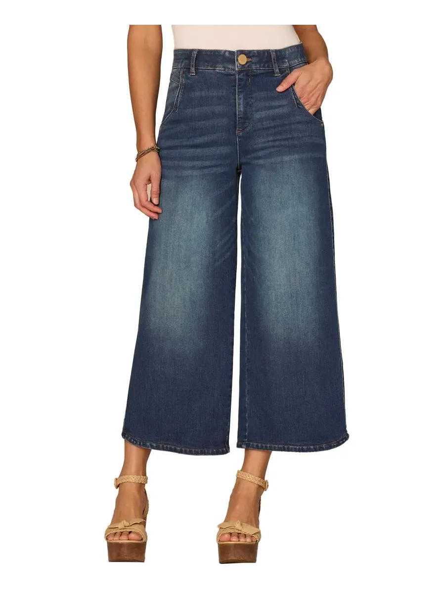 Джинсы с широкими штанинами Petite Cropped Wide-Leg Jeans Democracy