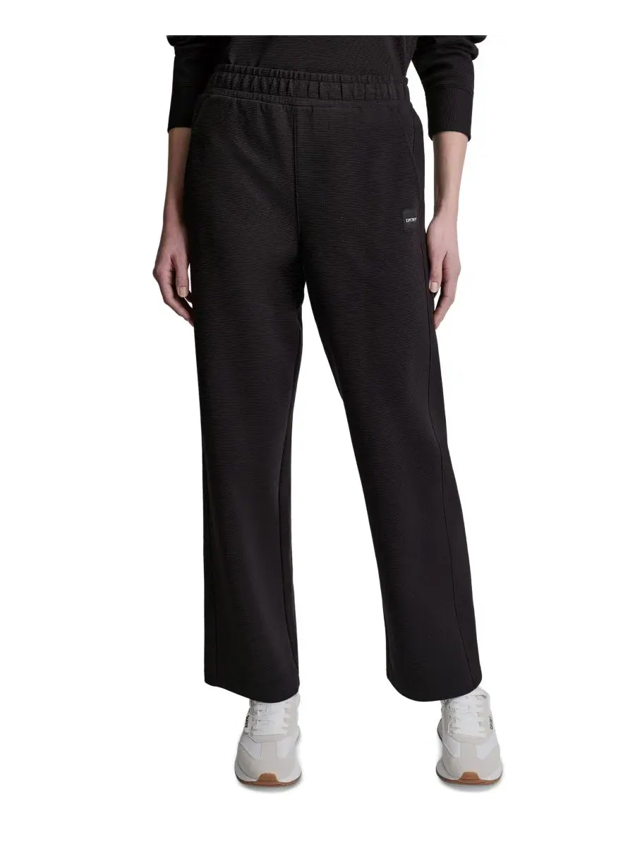 Спортивные брюки с высокой посадкой и логотипом DKNY Sport — изображение 1 из 4, черный