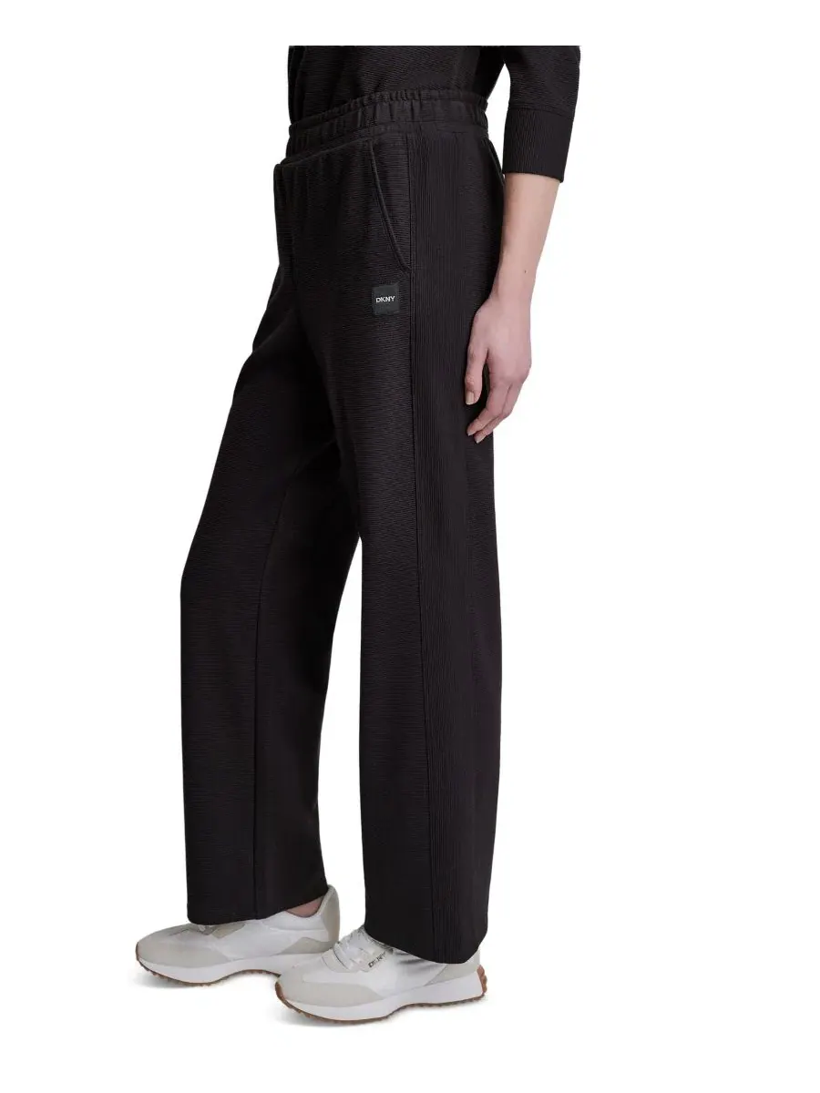 Спортивные брюки с высокой посадкой и логотипом DKNY Sport — изображение 2 из 4, черный