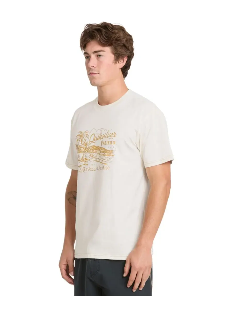 Футболка с принтом Pacifico Coastal Paradise Quiksilver — изображение 3 из 6, белый