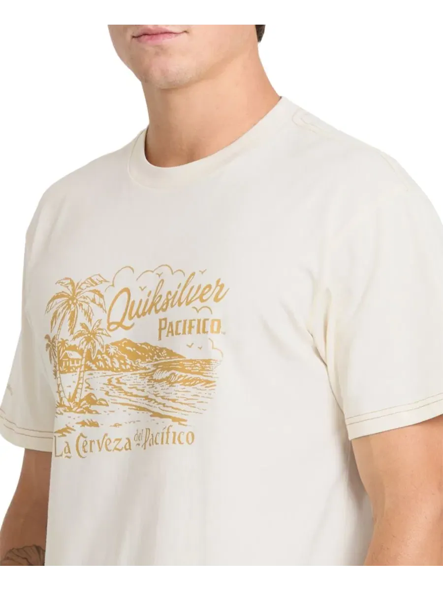 Футболка с принтом Pacifico Coastal Paradise Quiksilver — изображение 5 из 6, белый