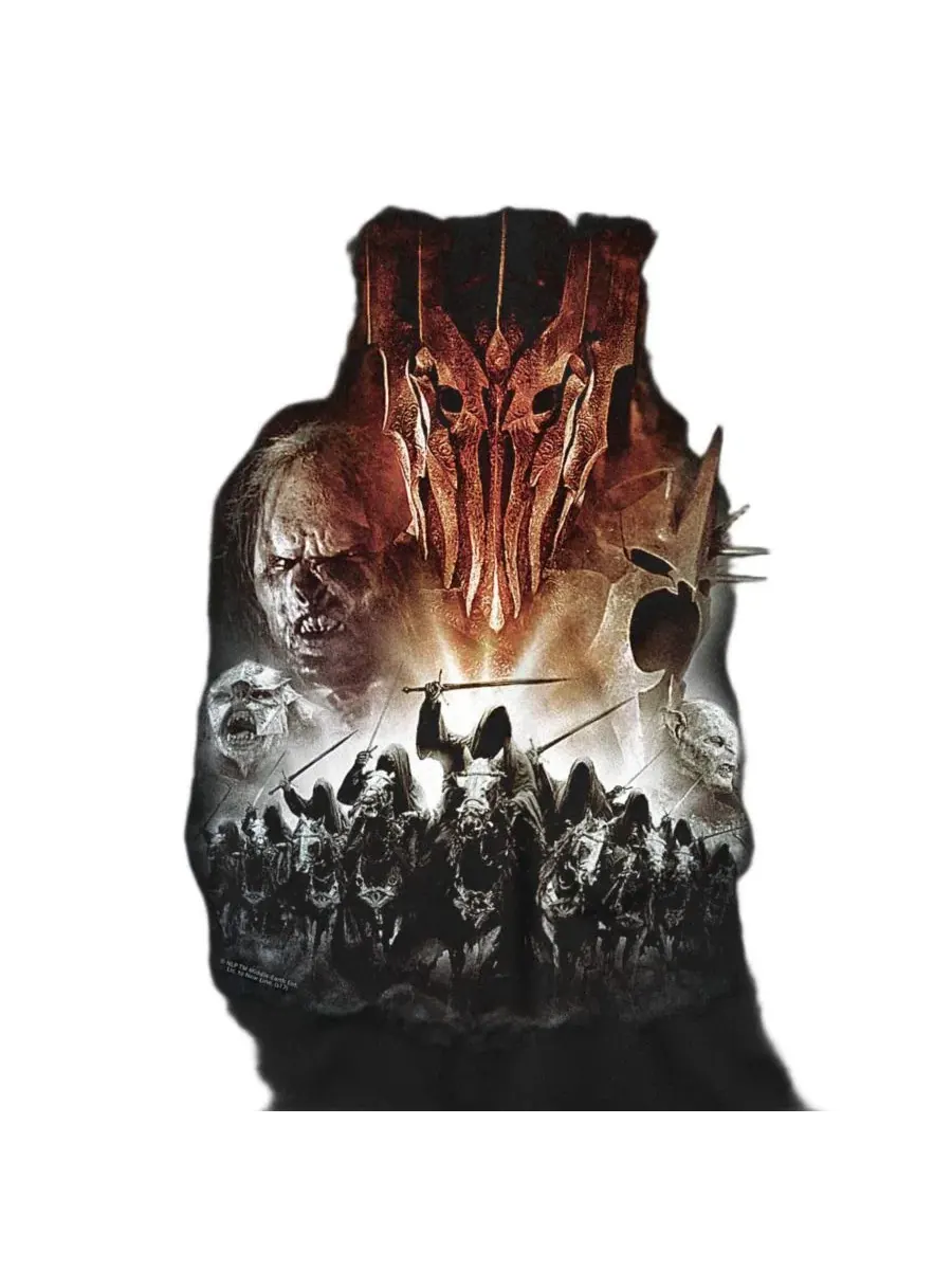 Футболка с длинным рукавом Big & Tall Evil Rising Lord Of The Rings — изображение 2 из 3, черный
