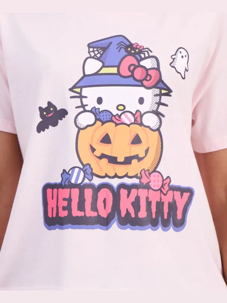 Футболка с принтом Hello Kitty Pumpkin Grayson Threads, The Label — изображение 3 из 4, розовый