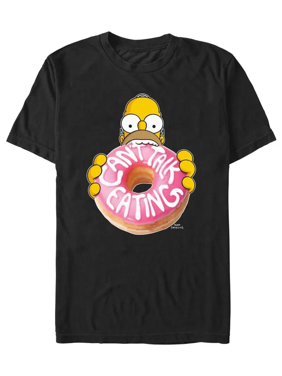 Футболка с принтом The Simpsons Can'T Talk Eating Fifth Sun — изображение 1 из 3, черный